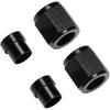 6AN Hardline Tube Nut and Sleeve Fitting Adapter for 3/8" Hard Line Aluminum Black, 2 sets