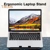 Подставка для ноутбука с держателем для телефона, регулировка высоты, высокая устойчивость, прочная несущая конструкция, нескользящий держатель для ноутбука