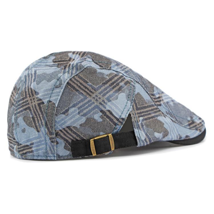 Women's Cap British Vintage Print Camouflage Beret Men