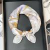 New Arrival 100% Real Silk Satin Women Scarf Printed Foulard Femme Head Scarfs Bandana Women Square Scarves Wrap Hijab Shawls