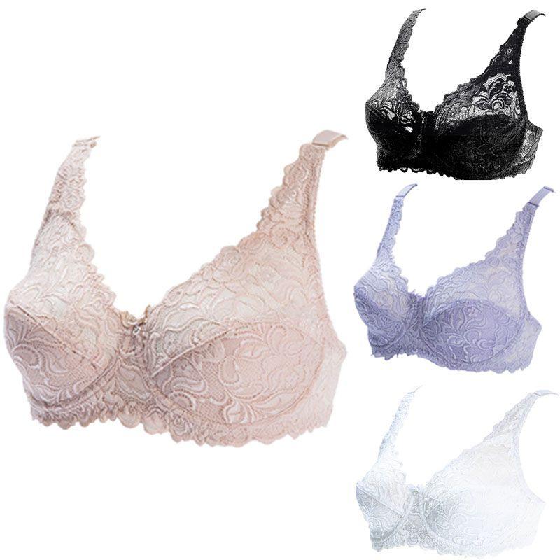 Elegant And Sexy Lace Women Bra Plus Size 75-100 D E Ultrathin Brassiere 95e 100e Underwear