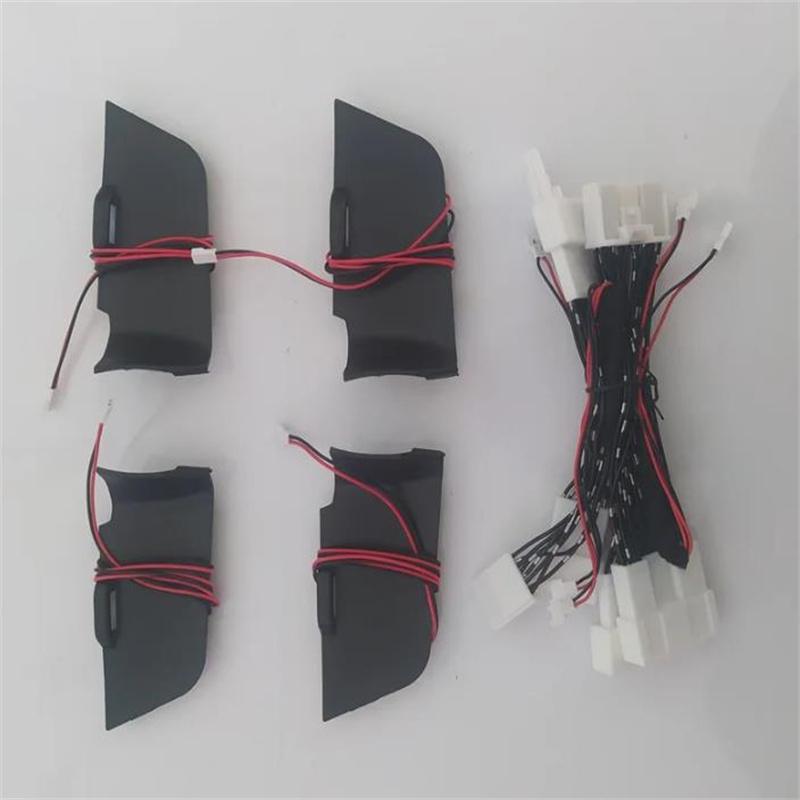 Автомобильная светодиодная подсветка атмосферы в дверной чаше, на подлокотнике, подсветка салона, подсветка рамки ручки чаши для двери для Toyota RAV4 2024