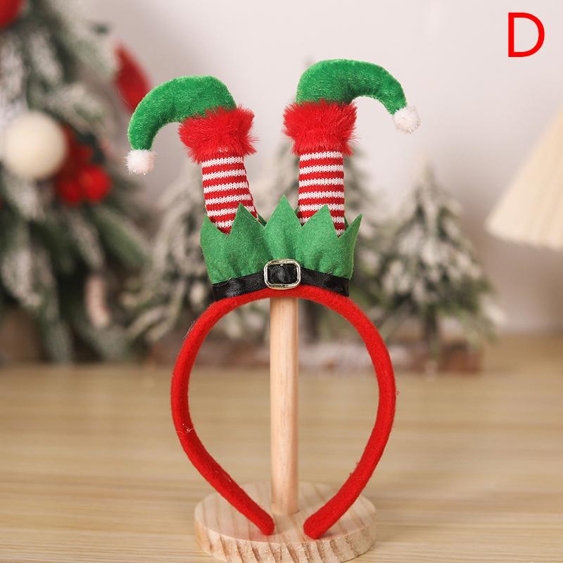 Рождественская повязка на голову для детей и взрослых, оленьи рога, ножка Санта-Клауса, рождественская елка, аксессуары для волос, детский реквизит 2025 года, рождественские украшения