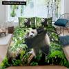 3D Panda Bedding Set Lovely China Black White Animal Duvet Cover King Queen Bamboo Comforter Cover 2/3pcs Polyester Quilt Cover