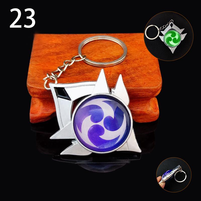 1 шт. Vision Lnazuma Eye Of Original God игрушка брелок светящийся брелок игра Genshin Impact 7 Element Weapons Ganyu