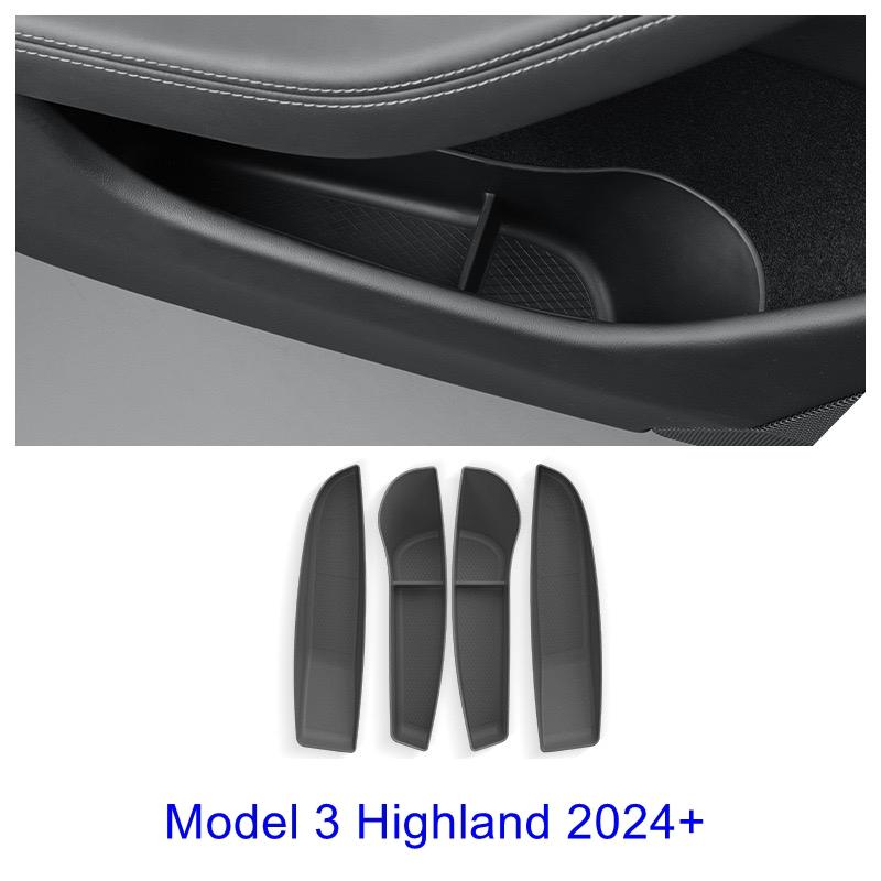Боковой органайзер в дверь автомобиля для моделей 2025 2026 Model 3 Y Juniper, лоток-органайзер в дверь, аксессуары, слоты, кармашки, вставка, защитные коврики, подкладка
