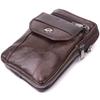 Компактная мужская сумка на пояс из натуральной кожи Vintage Bag 22141 Коричневый