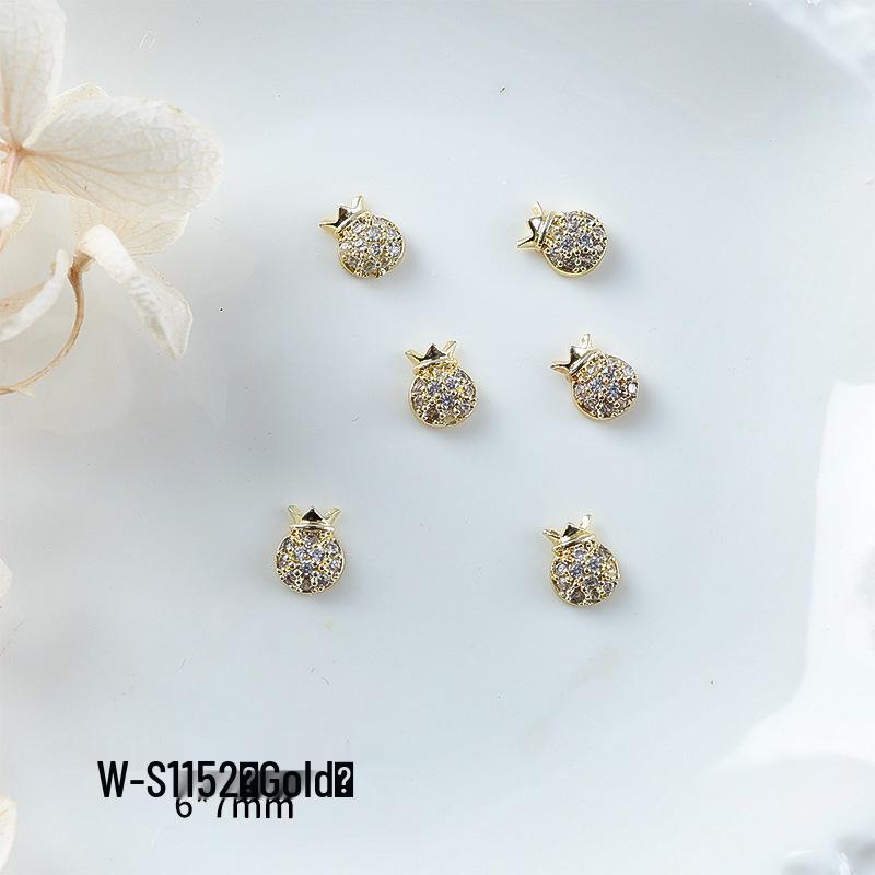 Новогодний маникюр: Роскошный подвеска-мешочек с цирконием и золотой инкрустацией из страз, носимые аксессуары для ногтей