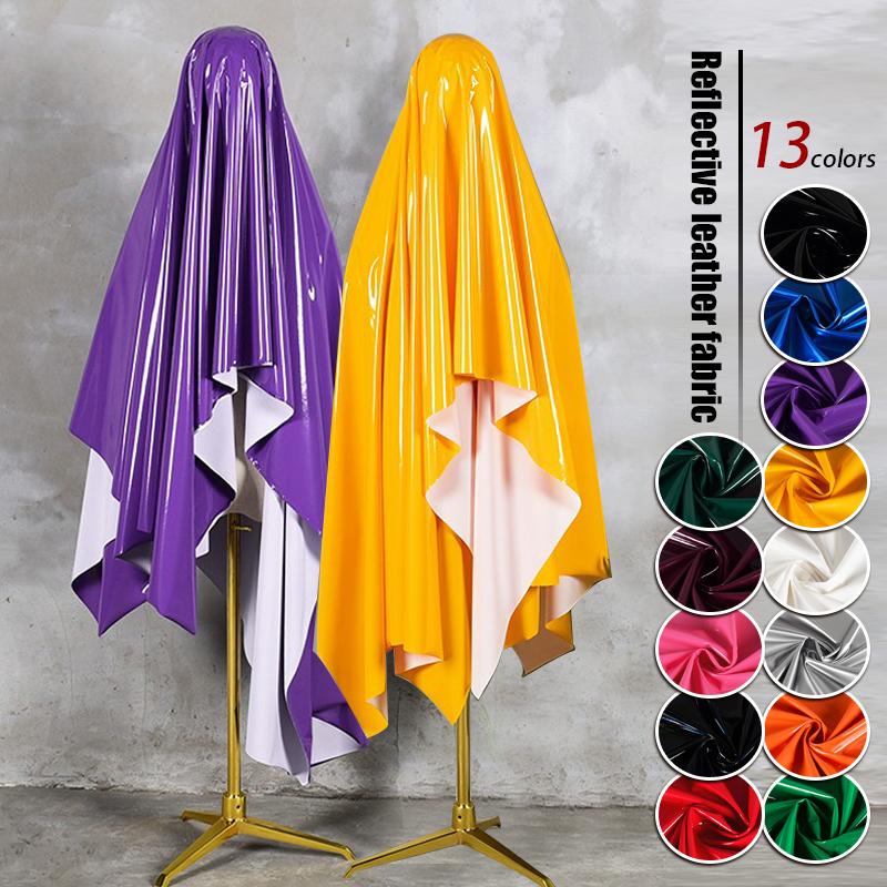 50*145 см блестящая глянцевая мягкая виниловая кожаная ткань эластичный ПВХ-материал для обивки платьев