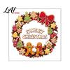Xmas Party Supplies Christmas Wreath Window Sticker PVC Electrostatic Decals for Holiday Home Glass Decoration Reusable Stickers Gingerbread