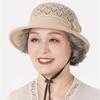 Защита от солнца Цветок Жемчуг Плетеная шляпа Складная Плетеная шляпа-ведро Ручная работа Солнечная шляпа Для улицы
