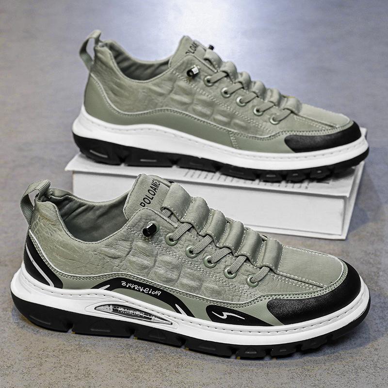 Мужские дышащие вулканизированные туфли 2025 Новая весна Сетчатые дышащие Беговые Мужские Повседневные Модные На толстой подошве Нескользящие Спортивные туфли