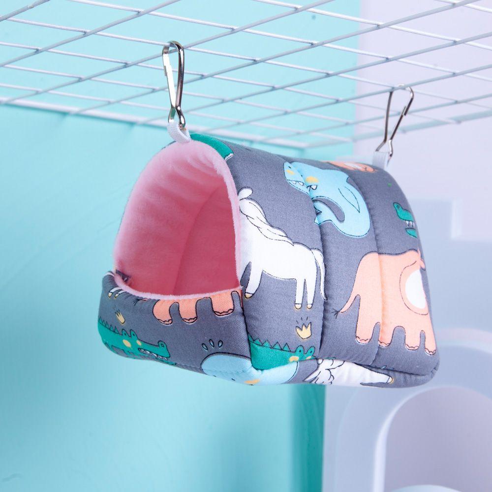 Мягкая удобная зимняя мини-клетка для хомяка, гнездо для морской свинки, спальное место для маленького животного, теплый коврик