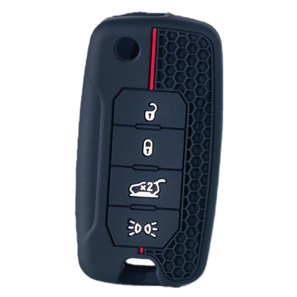 Силиконовый чехол-брелок для автомобильного ключа для Jeep Cherokee Compass S Renegade Grand Commander для Dodge Journey Challenger Jcuv Charger