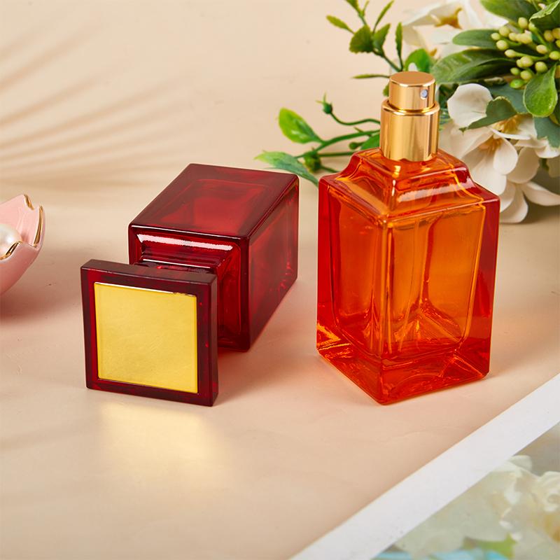 50 мл стеклянный многоразовый спиральный толстодонный квадратный стеклянный распылитель флакон для духов