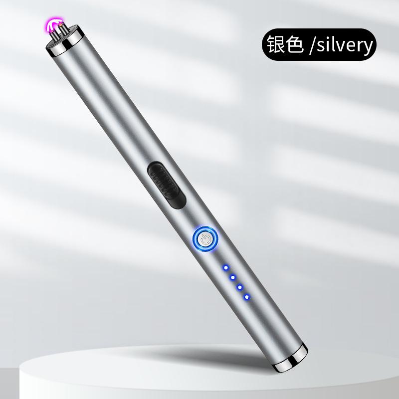 НОВЫЙ Креативный USB-импульсный двойная дуга зажигалка Кухонная с длинной ручкой Зажигалка Уличная ветрозащитная импульсная зажигалка Аксессуар для сигарет Подарок