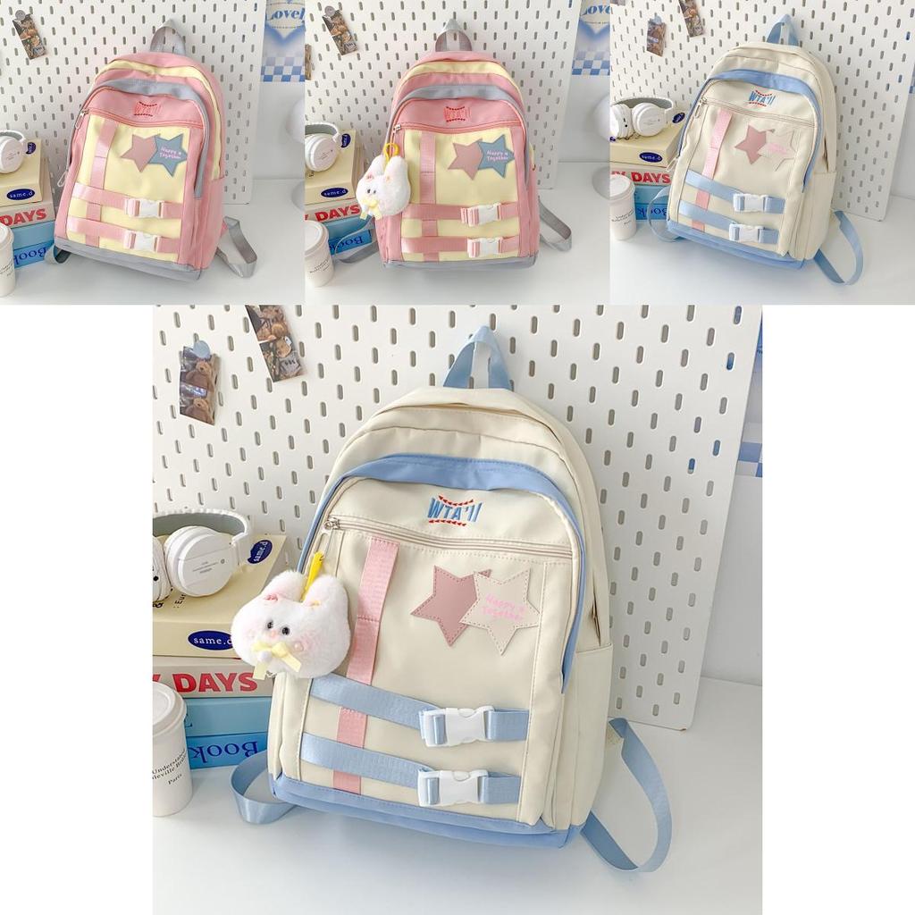 Spacious And Stylish Korean Design Backpack Unisex Casual Waterproof Nylon Bag