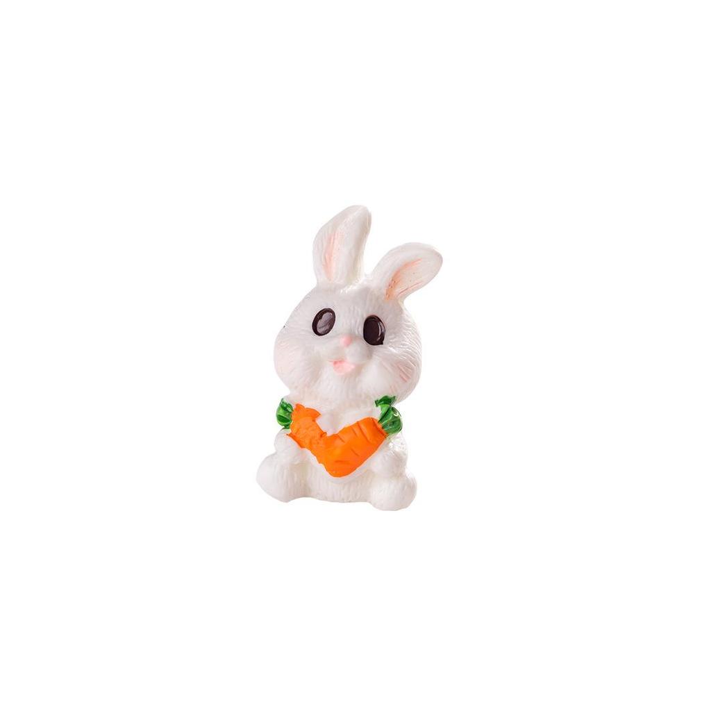 Cartoon Rabbit Desktop Ornament: Cute Resin Decoration for Home and Garden Crafts