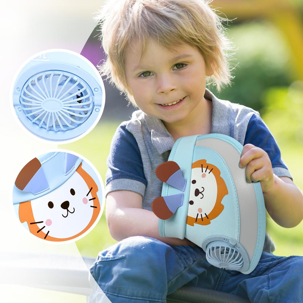 Детская кепка-веер от солнца, сочетающая в себе функции солнца и вентилятора/технология невидимого черного вентилятора/длительный срок службы батареи/легкий и портативный