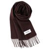 FT33 Finest Cashmere Basic Wave Cashmere Scarf Plain Brown [GILDARA] 100% Men's Women's (Chocolat (6622))