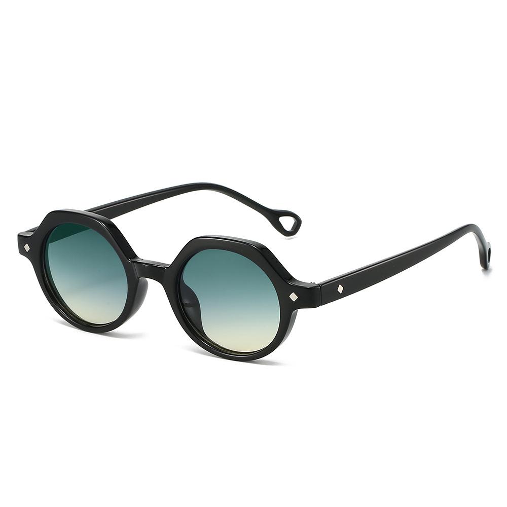 Retro Round Women Sunglasses Fashion Rivets Decoration Men Punk Shades Uv400 Leopard Sun Glasses