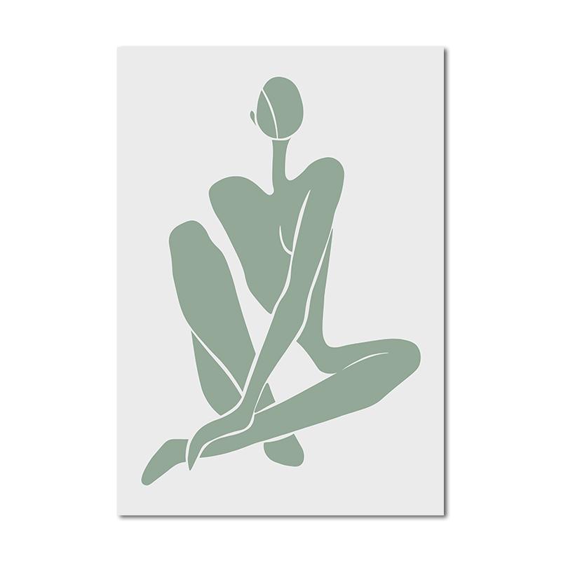 Scandinavian Green Leaves Flowers Picture Tropical Plant Wall Art Canvas Painting Nordic Posters and Prints Living Room Decor