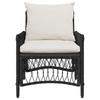 Garden Chair with Cushion Black 73 x 61 x 77 cm Poly Rattan
