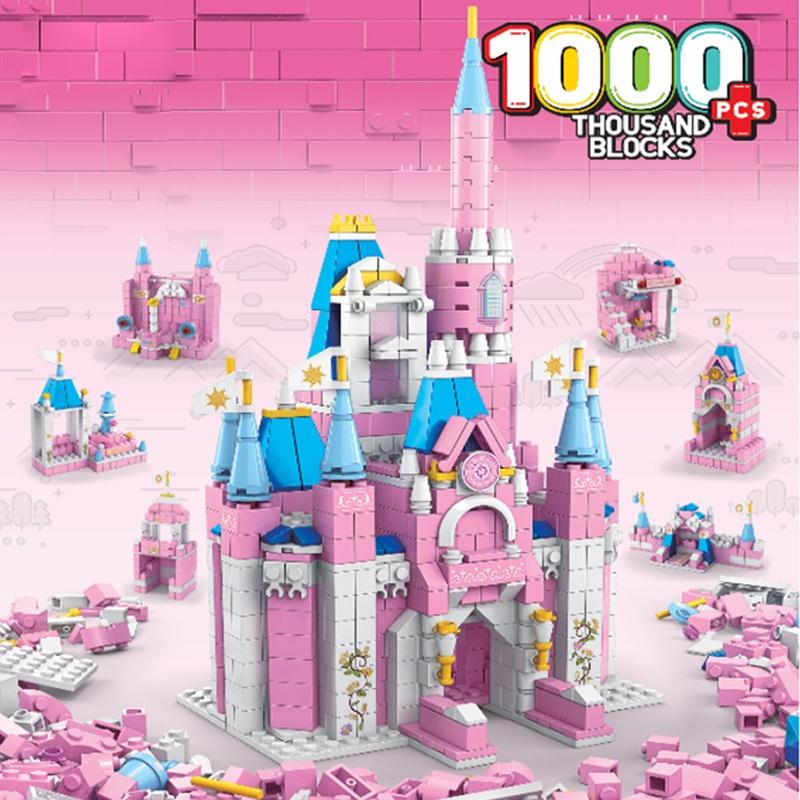 1000 шт. 6 в 1 серия друзей, замок принцессы розовой мечты, строительный блок для девочек, королевский дом, набор городских кирпичей, детская игрушка