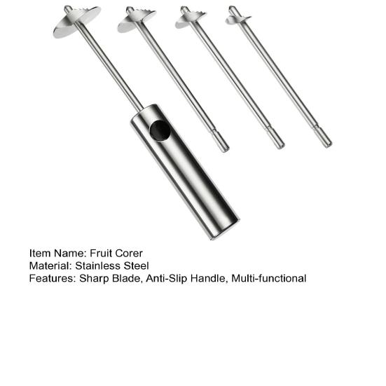 1 комплект, резак для удаления сердцевины из нержавеющей стали 304, острое лезвие, противоскользящая ручка, цукини, картофель, морковь, груша, инструмент для удаления сердцевины, кухонные принадлежности