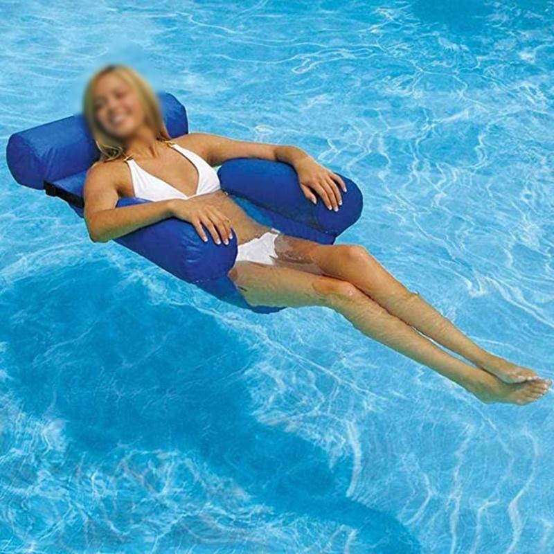 New PVC Summer Inflatable Foldable Row Swimming Pool Water Hammock Air Mattresses Bed Beach Water Sports Lounger Chair