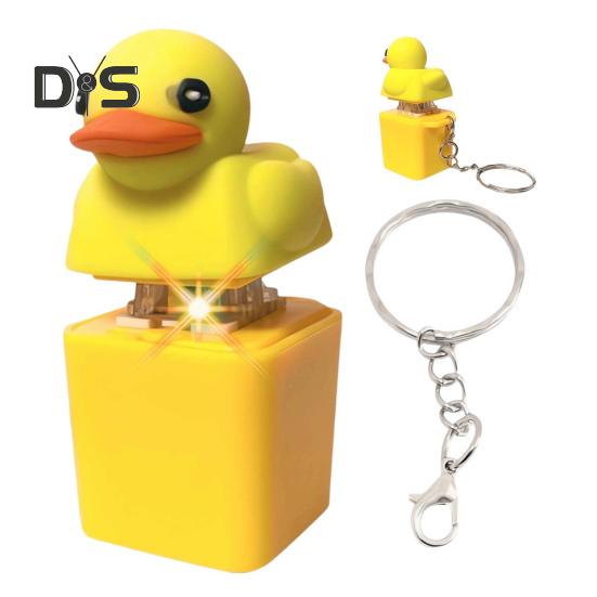1/2/3 шт. крякающая утка клавиатура брелок-фиджет со звуком и светом снятие стресса дети взрослые пищащая электрическая желтая утка клавиша щелчок сенсорная игрушка