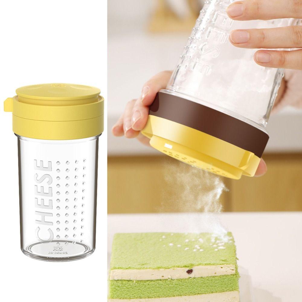 Rotatable Lid Grated Cheese Bottle Dustproof Barbecue Seasoning Jar Cheese Sprinkler Cumin Powder