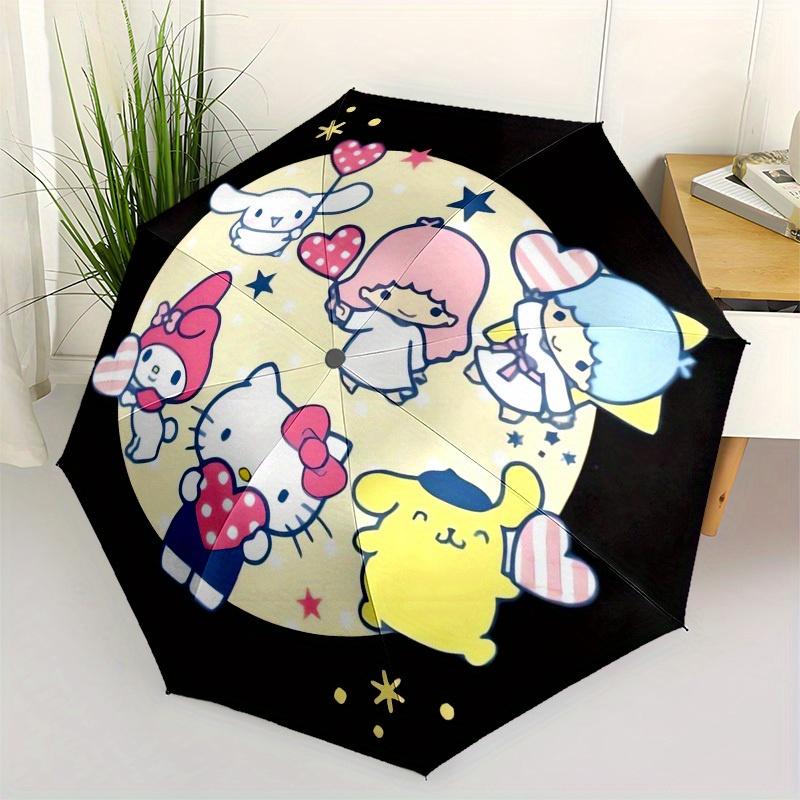 1pc Hello Kitty and Friends Umbrella with Plastic Handle,Suitable for All Seasons Home Travel Outdoor UmbrellaSanlio340