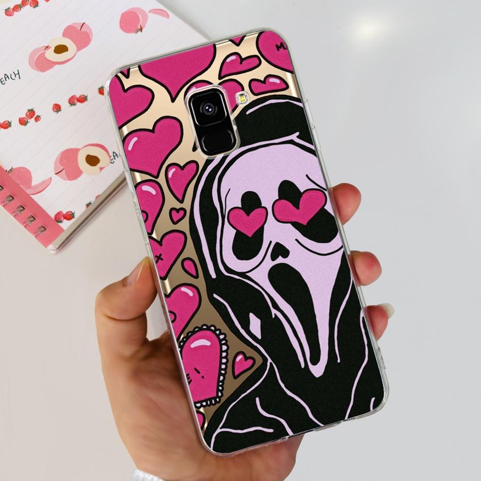 For Samsung A8 2018 Case A8 Plus Cover SM-A530F SM-A730F Fundas Fashion Butterfly Marble Soft Bumper For Samsung A8+ 2018 Hoesje