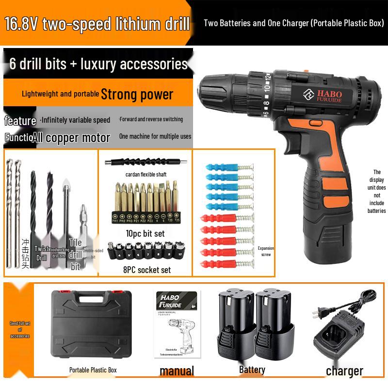 12V Rechargeable Lithium Impact Drill and Electric Screwdriver/Wrench Combo