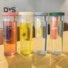 700 мл стакан с трубочкой и встроенным фильтром для складывающейся трубочки, контейнер для чая, легко моется, универсальный стакан с трубочкой для питья