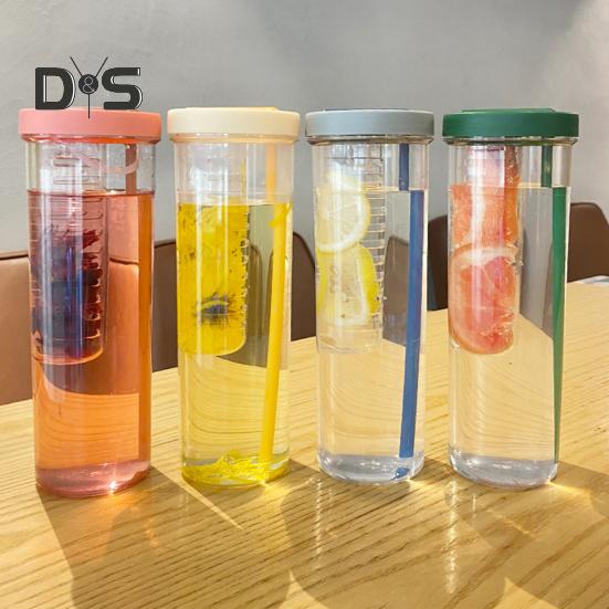 700 мл стакан с трубочкой и встроенным фильтром для складывающейся трубочки, контейнер для чая, легко моется, универсальный стакан с трубочкой для питья