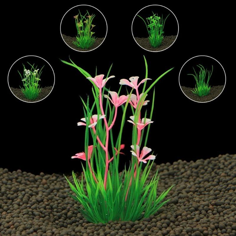 Underwater Artificial Plant Aquatic Ornaments Lifelike Simulation Flower Plants For Aquarium Fishbowl Landscaping Decoration
