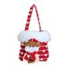 Bright Snowman Christmas Gift Bag Colorful Knitted Beautiful Knitted Gift Storage Bag Velvet Material Snowflake Design