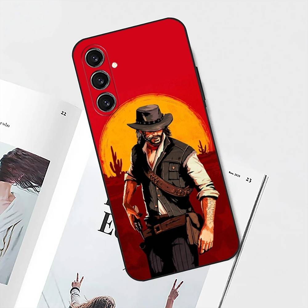 Красный чехол для телефона Red D-Dead R-Redemption 2 для Samsung S25, S24, S21, S22, S23, S30, Ultra, S20, Plus, Fe, Lite, Note, 10 Черный мягкий корпус