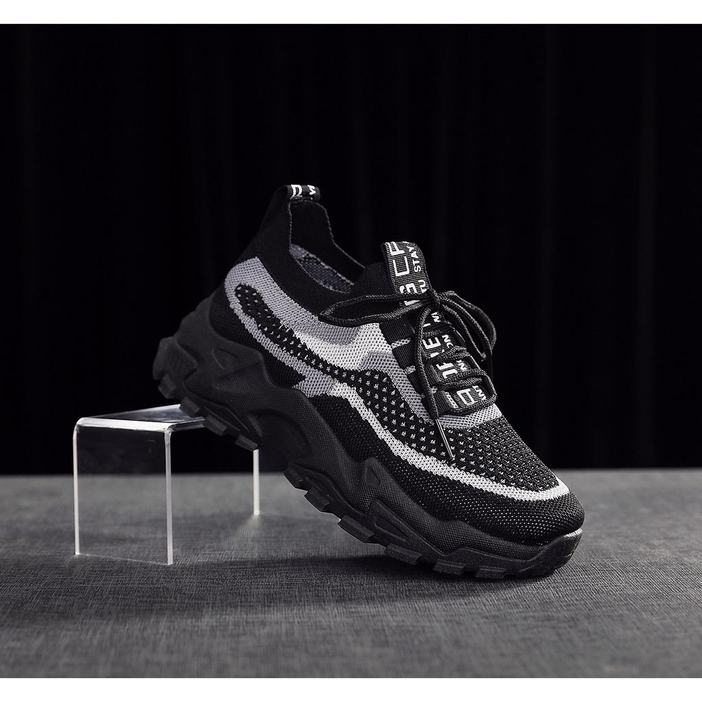 Новая женская обувь, модная повседневная обувь, уличные кроссовки для бега, летающая тканая дышащая модная обувь, женская обувь на толстой подошве