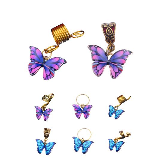 5 шт. дреды, бусины, полый дизайн, противоскользящие, противоскользящие, антикоррозийный головной убор, коса для волос в виде бабочки, декоративные кольца для волос с дредами для повседневного ношения