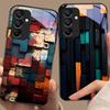 Креативный чехол-блок для Samsung Galaxy A15 5G 54 4G 51 50 24 35 90 71 12 51 53 52S 80 22 34 Черный чехол для телефона из закаленного стекла