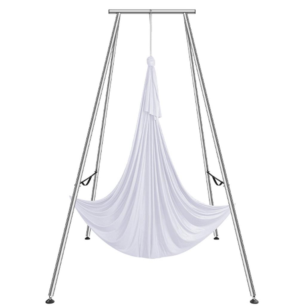 Aerial Yoga Frame & Yoga Hammock, 9.67 ft Height Professional Yoga Swing Stand Comes with 6.6 Yards Aerial Hammock, Max 551.15 lbs Load Capacity Yoga