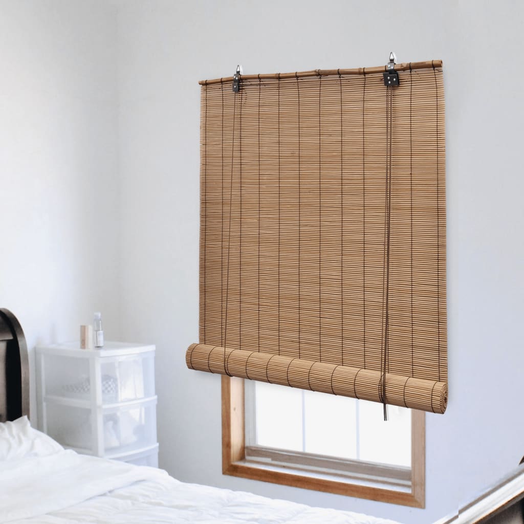 Bamboo Roller Blind 150 x 160 cm Brown