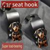 Vehicle Headrest Bag Hook Car Seat Hook, Cartoon Cat/Dog Pattern Decor, Durable Load Bearing Acrylic Storage for Girls Hanger, Universal Interior