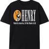 Henry Made In America Rifle Graphic T-Shirt - Patriotic Design with Slogan - Men's Black Tee