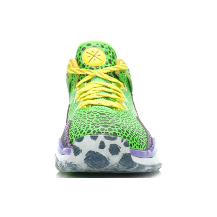 LiNing WOW 3 Way Of Wade 3 All-Star Амортизирующие Нескользящие Покрытие Средняя Высота Баскетбольные Кроссовки Мужские Зеленый Фиолетовый ABAJ013-30