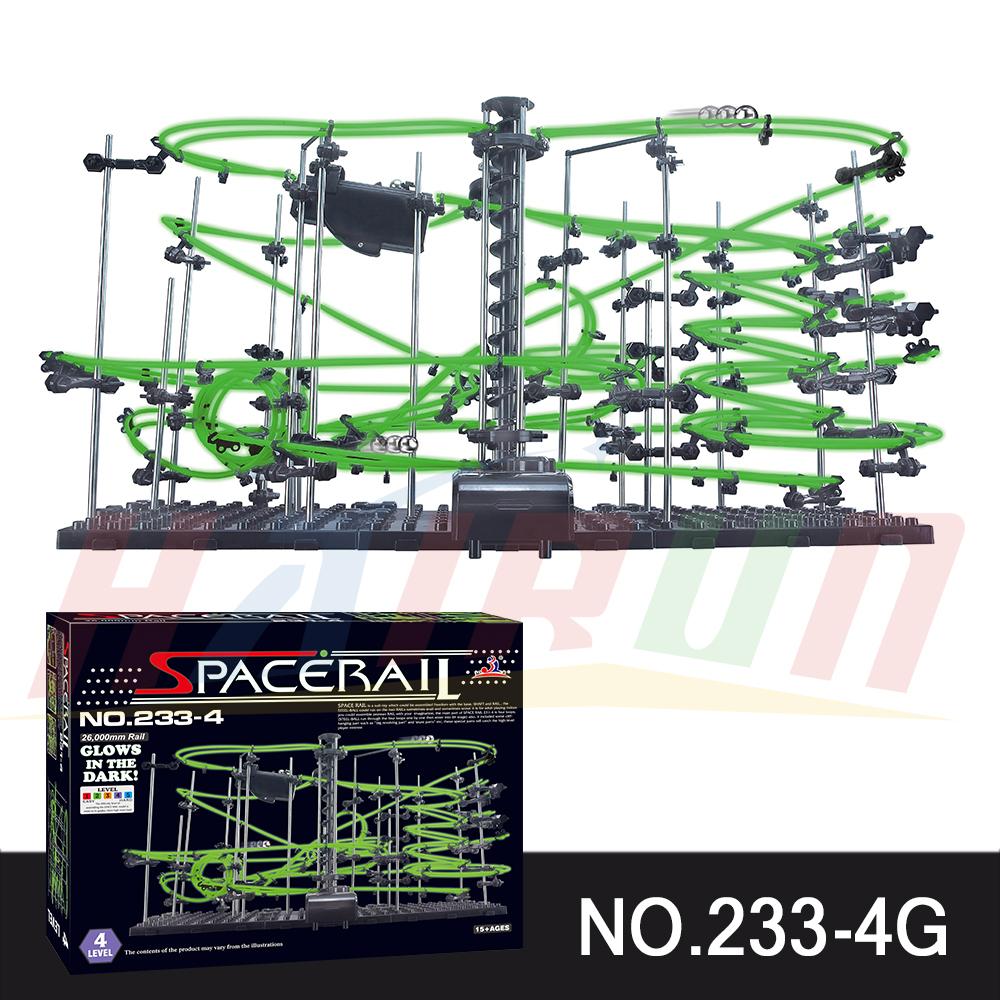 193/343/488 шт. светящийся электрический интеллект гоночный мяч здание мраморный пластик американские горки рельс уровень 1-9 трек игрушка