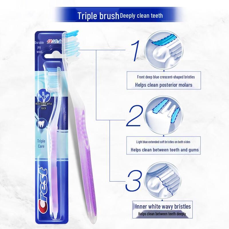 Crest Triple Care Adult Soft Bristle Toothbrush